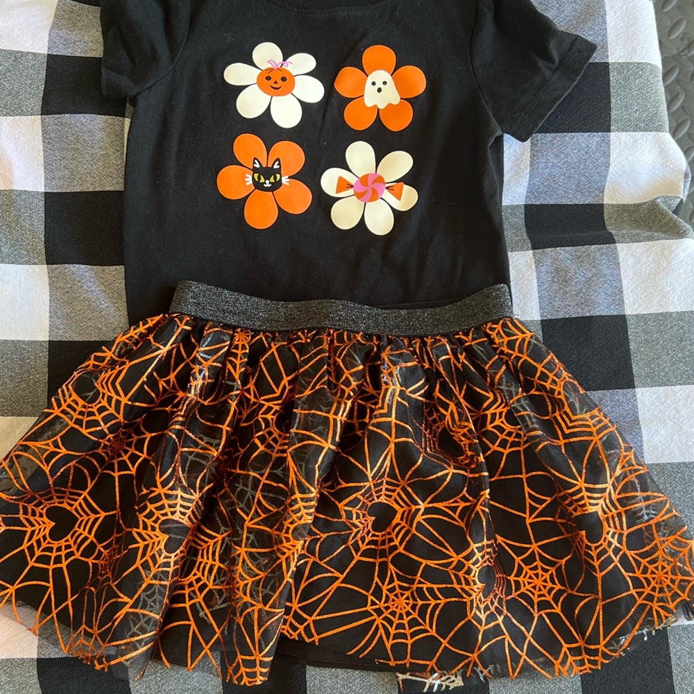 Halloween Floral Spiderweb Kids Costume